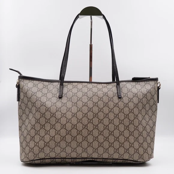 ❌️❌️SOLD❌️❌️BS48 ❣️ Gucci GG Supreme Monogram Medium Zippered 2 Way Tote - Picture 4 of 15